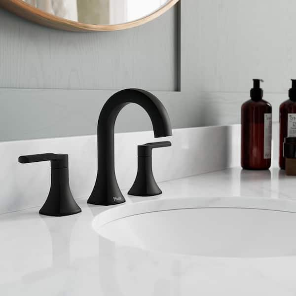 Vaneri 2-Handle 8-20 .Widespread Bathroom Faucet Matte Black