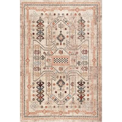 nuLOOM Westlyn Faded Medallion Rust 8 ft. 10 in. x 12 ft. Indoor 