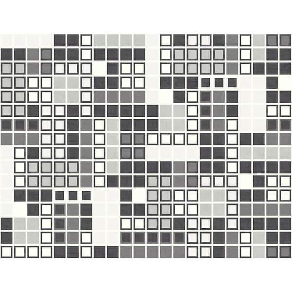 Bantry Black Geometric Paper Strippable Roll (Covers 60.8 sq. ft.)
