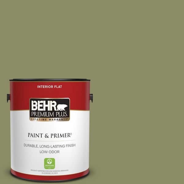 BEHR PREMIUM PLUS 1 gal. #S360-5 Yogi Flat Low Odor Interior Paint & Primer