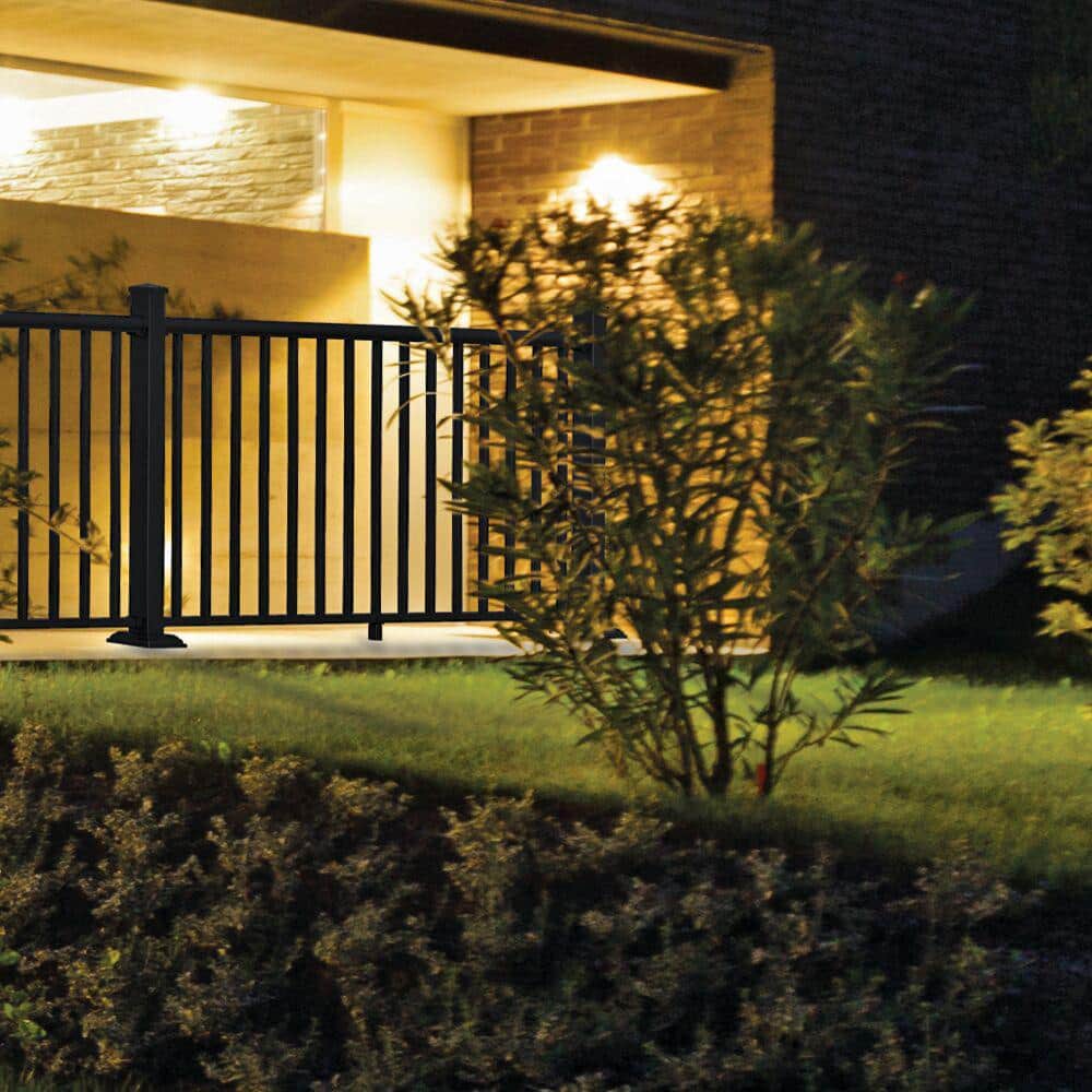 Matte Black Aluminum 4-ft Deck Post with Trim