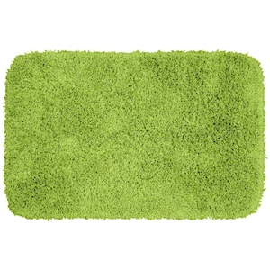 Jazz Lime Green 24 in. x 40 in. Washable Bathroom Accent Rug