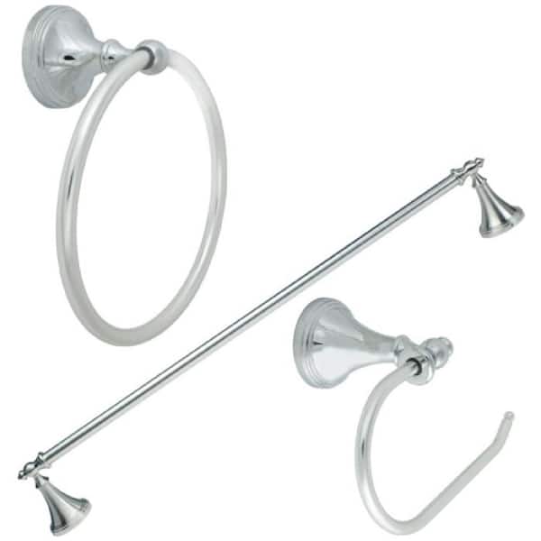 ARISTA Annchester Collection 3-Piece Bathroom Hardware Kit in Chrome