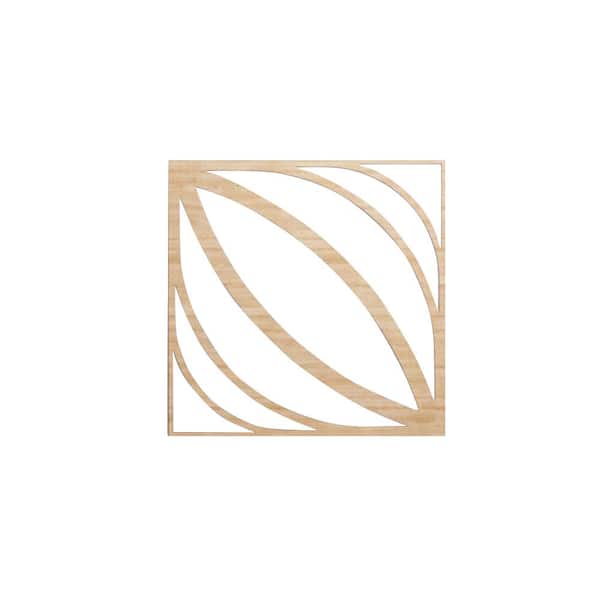 Ekena Millwork 23-3/8 in. x 23-3/8 in. x 1/4 in. Alder Large Otis Decorative Fretwork Wood Wall Panels (50-Pack)