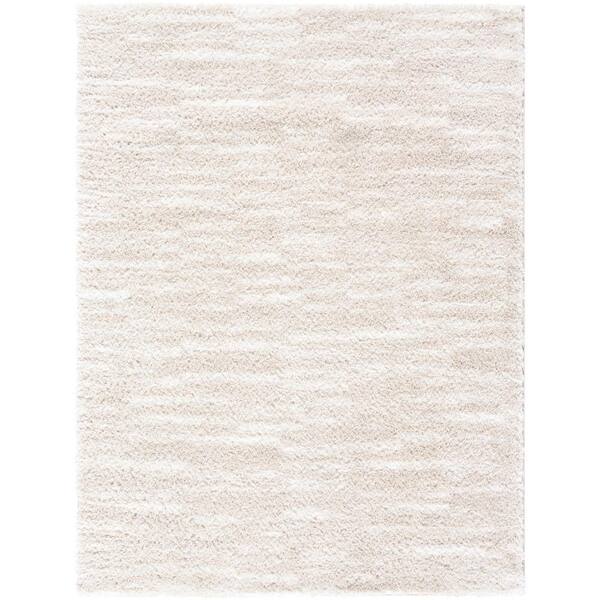 Cloudy Shag Beige/Ivory 8 ft. x 10 ft. Modern Indoor Area Rug