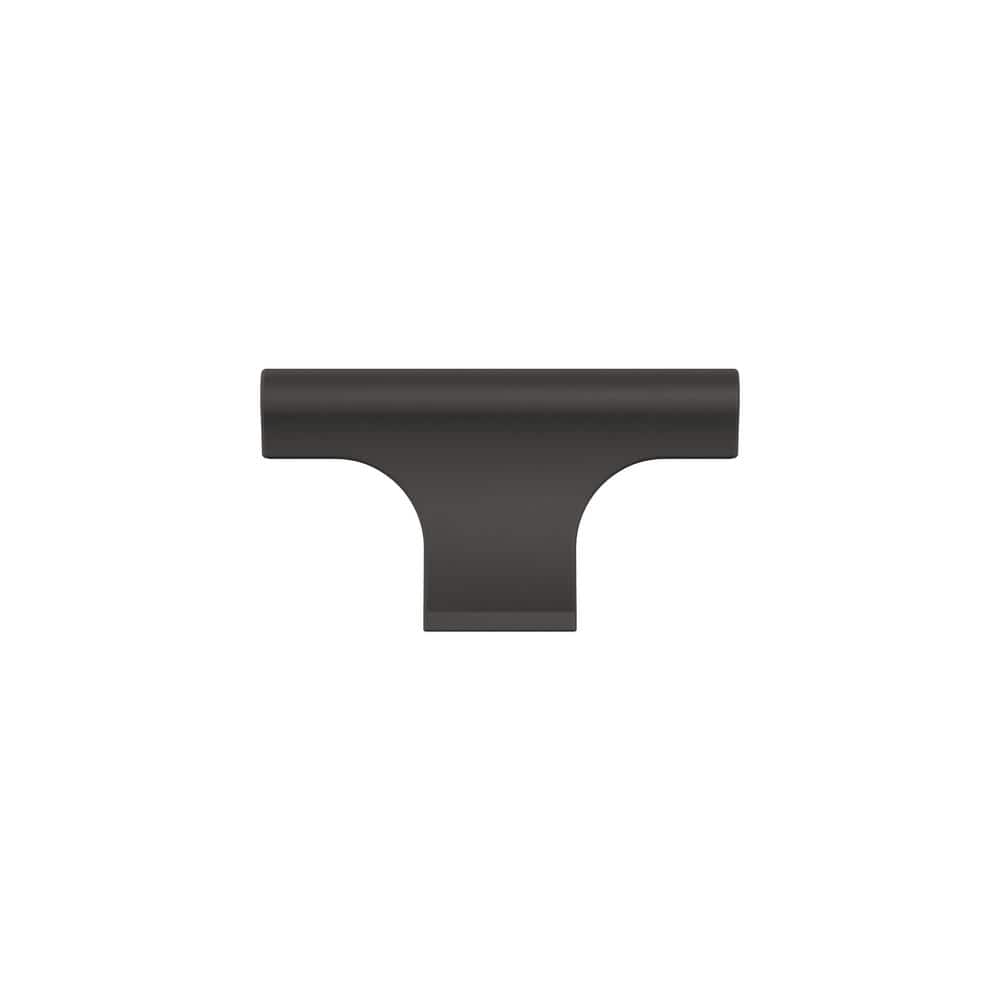 Matte Black Aluminum T-Handle Cabinet Knob, 2 Inch