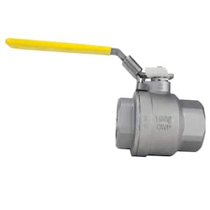 2 in. Stainless Steel FNPT x FNPT Full-Port Ball Valve with Latch Lock Lever