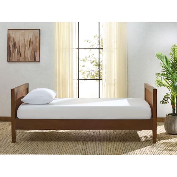 Libbie Brown Wood Frame Full Panel Bed