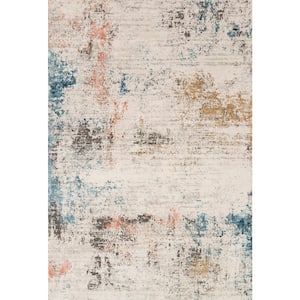 Alchemy Ivory/Multi 2 ft. 8 in. x 10 ft. 6 in. Contemporary Abstract Runner Rug