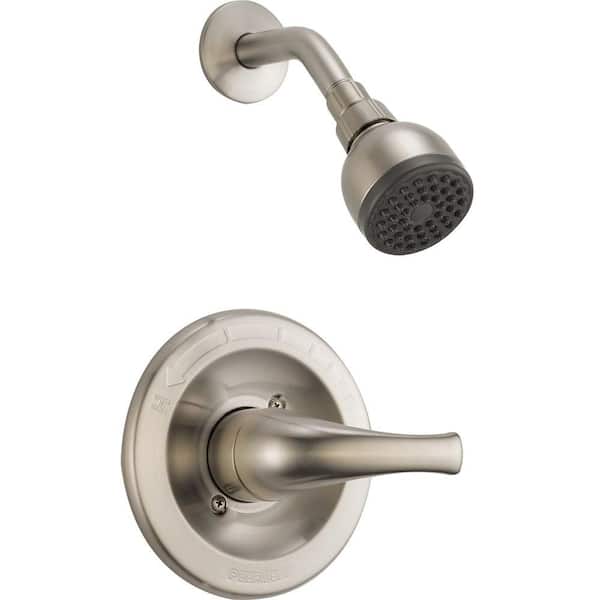 Peerless 1-Handle Wall-Mount Shower Faucet Trim Kit in Brushed Nickel (Valve Not Included)