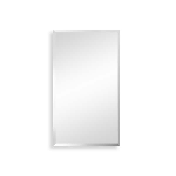 Unbranded 15 in. W x 26 in. H Rectangular Aluminum Medicine Cabinet with Mirror
