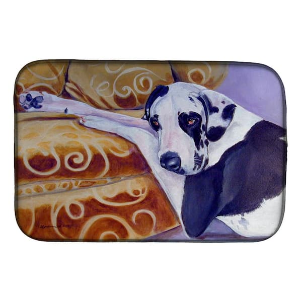 14 in. x 21 in. Multi-Color Natural Fawn Great Dane Dish Drying Mat