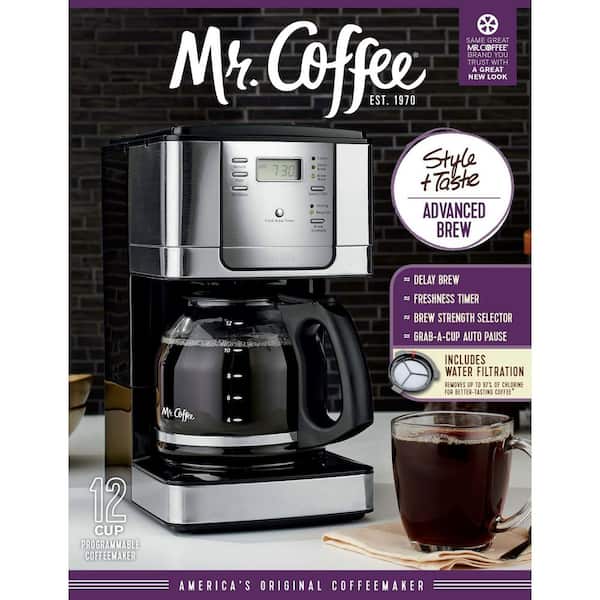 Black Mr Coffee JWX23 12-Cup Programmable Coffeemaker 