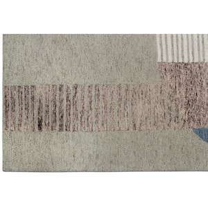C1678 Multi 7 ft. 6 in. x 9 ft. 6 in. Hand Tufted Looped Pile Wool Area Rug