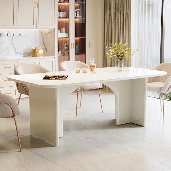 TRIBESIGNS WAY TO ORIGIN Halseey Rectangular White Wood 63 TRIBESIGNS WAY TO ORIGIN Halseey Rectangular White Wood 63