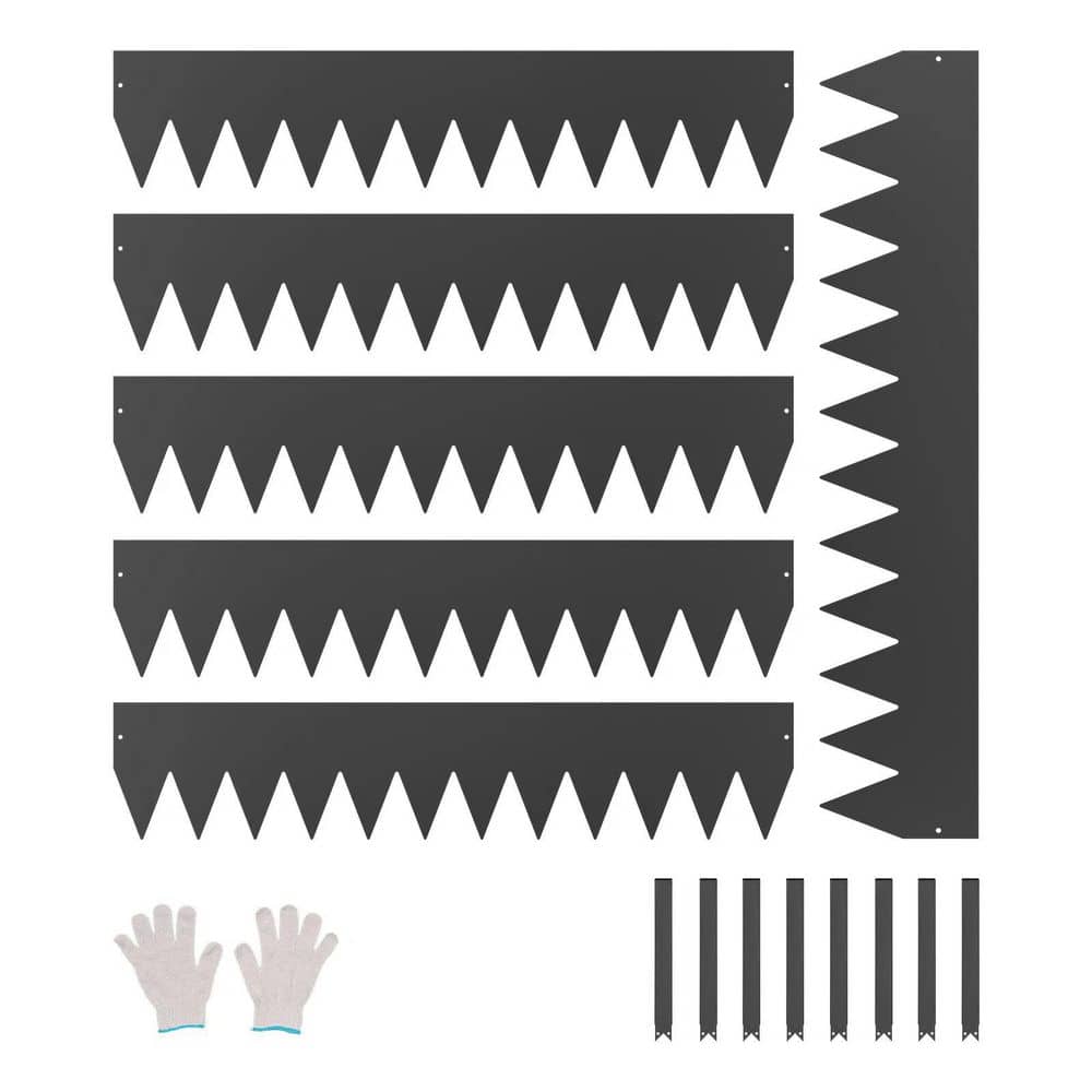 40 in. x 8 in. Rust-Resistant Bendable Lawn & Garden Edging Black Steel 6-Pieces price history on PriceWatchPro