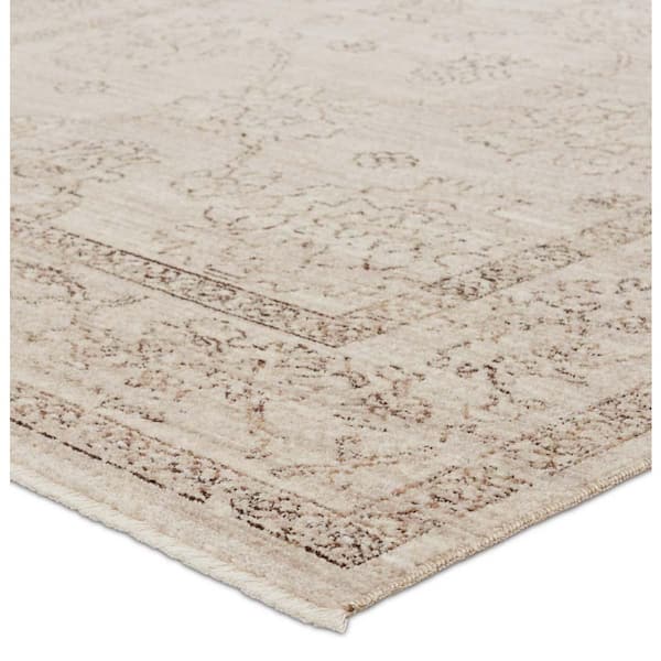 Camille Gray/Brown 4 ft. x 5 ft. 2 in. Floral Area Rug