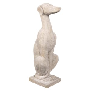 35.5 in. H Italian Greyhound Art Deco Whippet Sentinel Dog Statue
