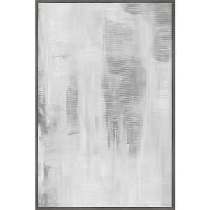 "Existing Subway" by Parvez Taj Floater Framed Canvas Abstract Art Print 36 in. x 24 in.