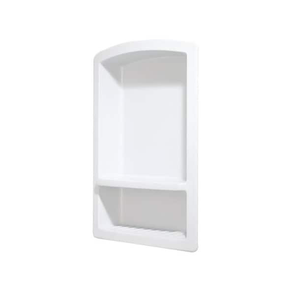 Recessed Solid Surface Soap Dish in White Recessed Solid Surface Soap Dish in White