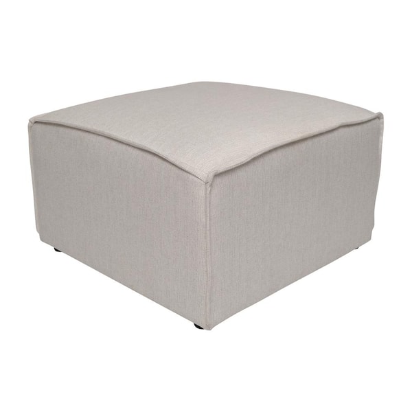Cream Ottoman