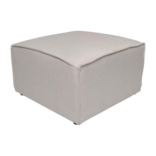 TAYLOR + LOGAN Cream Ottoman