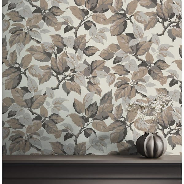 Brown Canopy Leaf Wallpaper