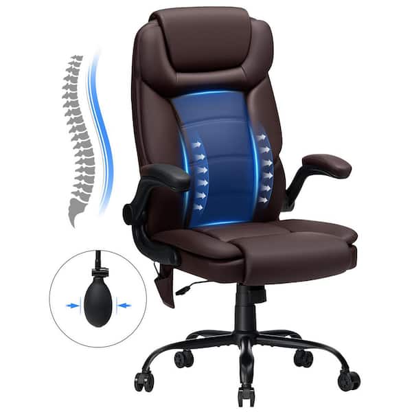 Hoffree Faux Leather Office Chair High Back Executive Chair in