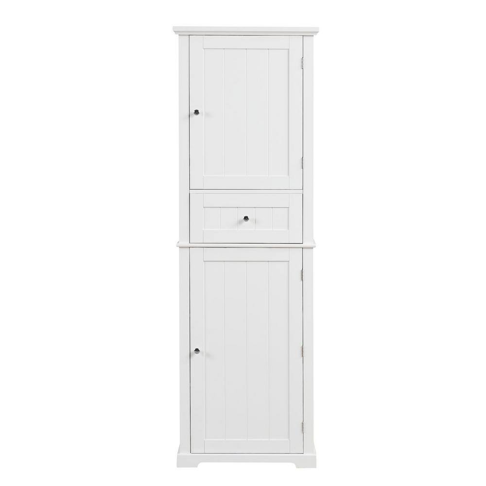 Anky 22 in. W x 11 in. D x 67.3 in. H White MDF Freestanding Bathroom Storage Linen Cabinet price history on PriceWatchPro