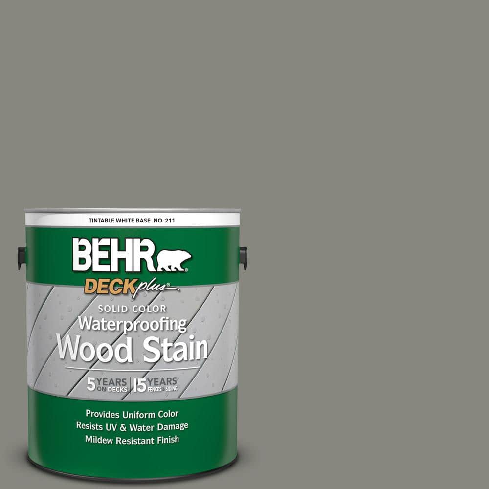1 gal. #HDC-NT-23 Wet Cement Solid Color Waterproofing Exterior Wood Stain