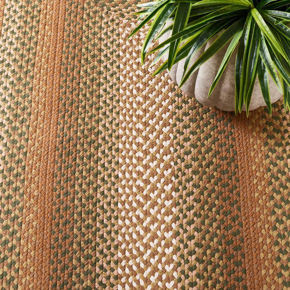 Handwoven Beige and Brown Cotton Braided Runner Rug