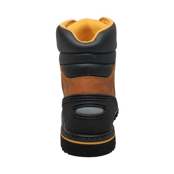 AdTec Men's 7'' Work Boots - Steel Toe - Light Brown Size 7.5(M