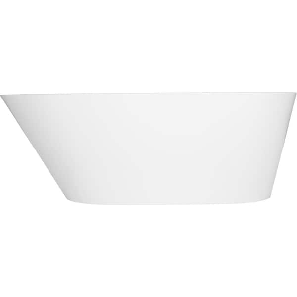 KOHLER Brazn 66 in. x 35 in. Soaking Bathtub with Reversible Drain in White