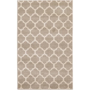 Trellis Philadelphia Light Brown/Beige 3' 3 x 5' 3 Area Rug