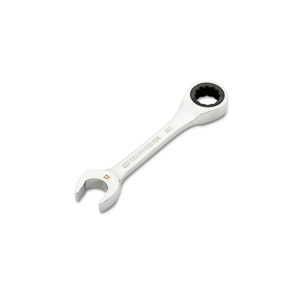 GEARWRENCH 12 mm 90-Tooth 12 Point Stubby Ratcheting Combination