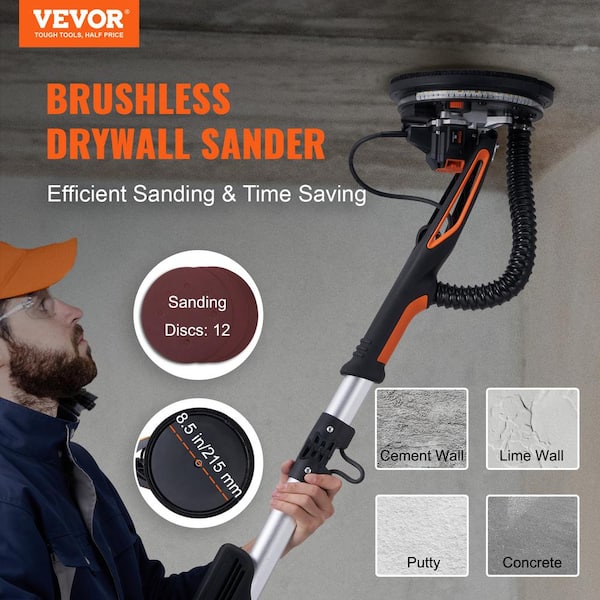 Drywall Sander 800-Watt Brushless Motor 1000-2300RPM Variable Speed