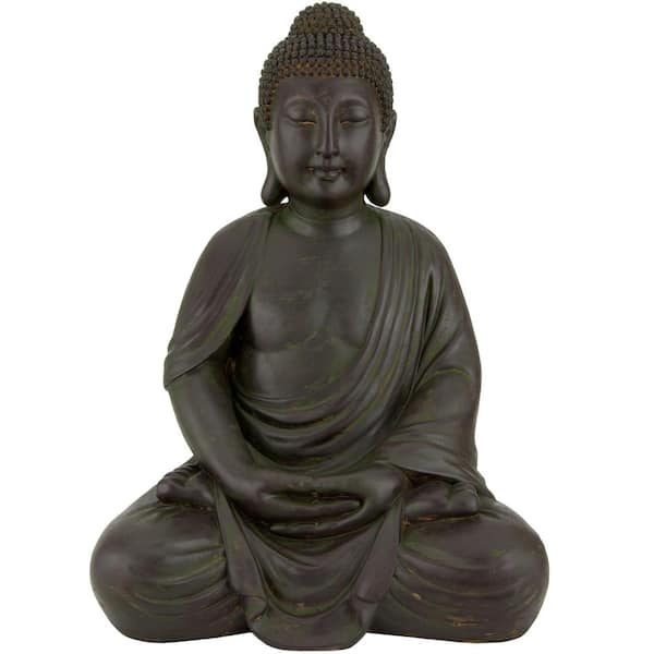 Red Lantern 2.5 ft. Tall Japanese Sitting Buddha Decorative