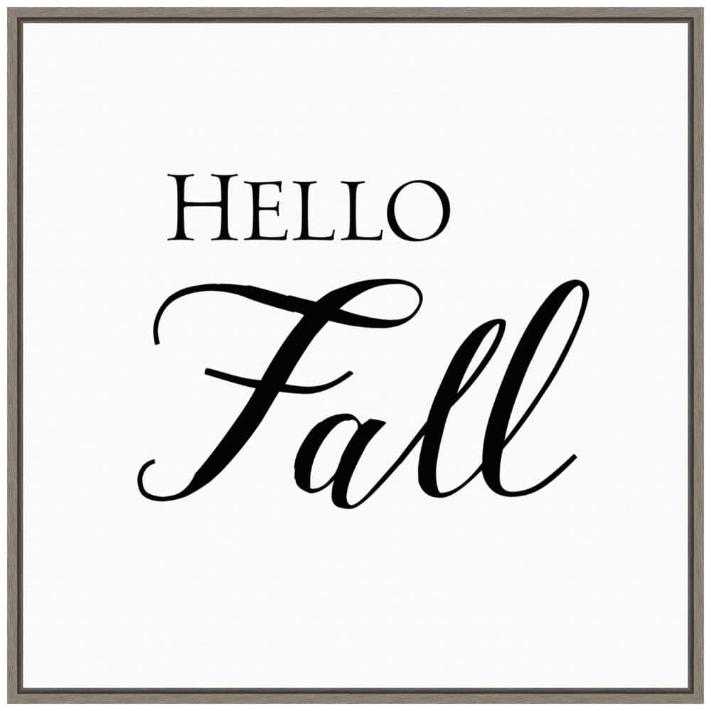 22 in. Hello Fall Script Fall/Thanksgiving Framed Canvas Box Wall Art price history on PriceWatchPro