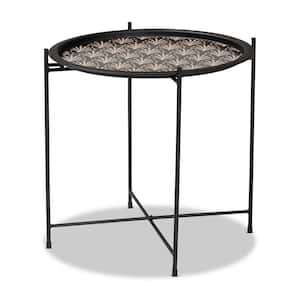 Ivana Beige and Black Metal Plant Stand