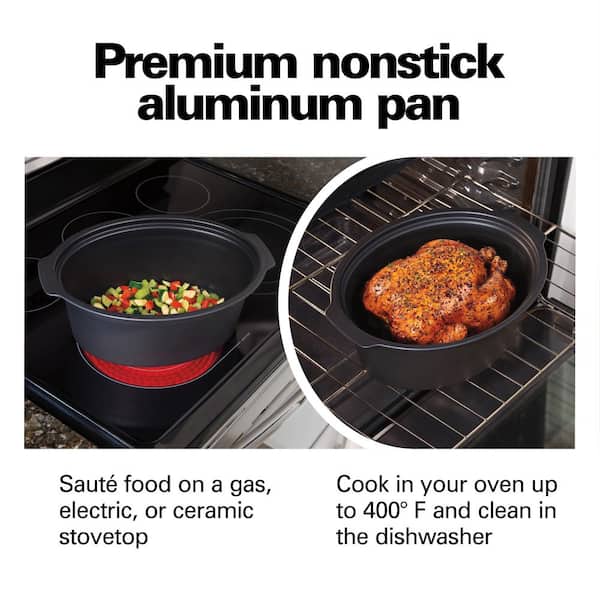 Hamilton Beach Stovetop Sear and Cook 6 Qt. Stainless Steel Slow Cooker  33662 - The Home Depot