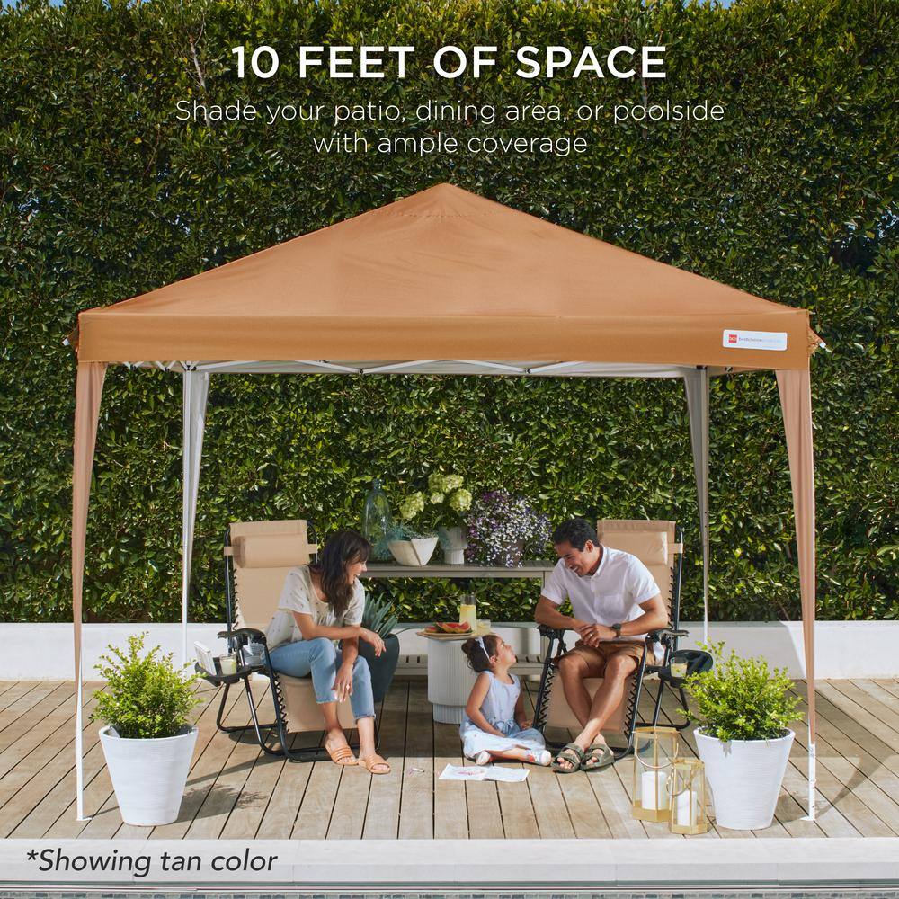 Red 10x10ft Portable Pop-Up Canopy Tent with Carrying Bag