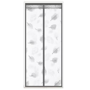 36 in. x 83 in. White Insulated Vinyl Magnetic Screen Door with Heavy Duty Magnets and EVA Mesh Curtain