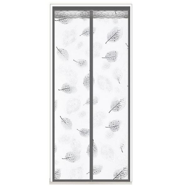 Shatex 36 in. x 83 in. White Insulated Vinyl Magnetic Screen Door with Heavy Duty Magnets and EVA Mesh Curtain