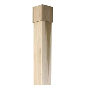 5.625 in. D x 5.6875 in. W x 104 in. L Unfinished Natural Poplar Lally Column Wrap