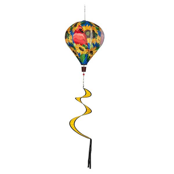 24 in. Sunflower Cardinal Balloon Wind Spinner