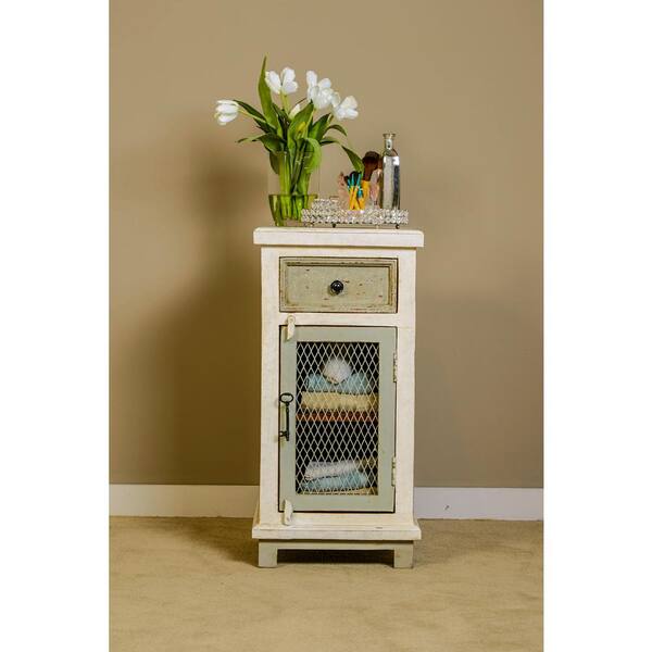 Hillsdale Furniture LaRose Dove Gray and Antique White Cabinet