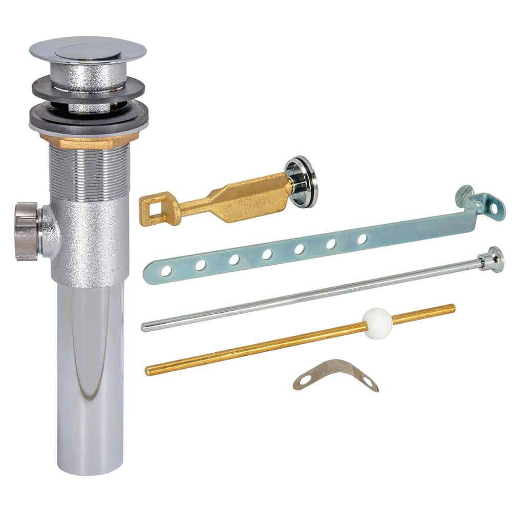 Chrome 17-Gauge Pop-Up Lavatory Sink Drain Assembly