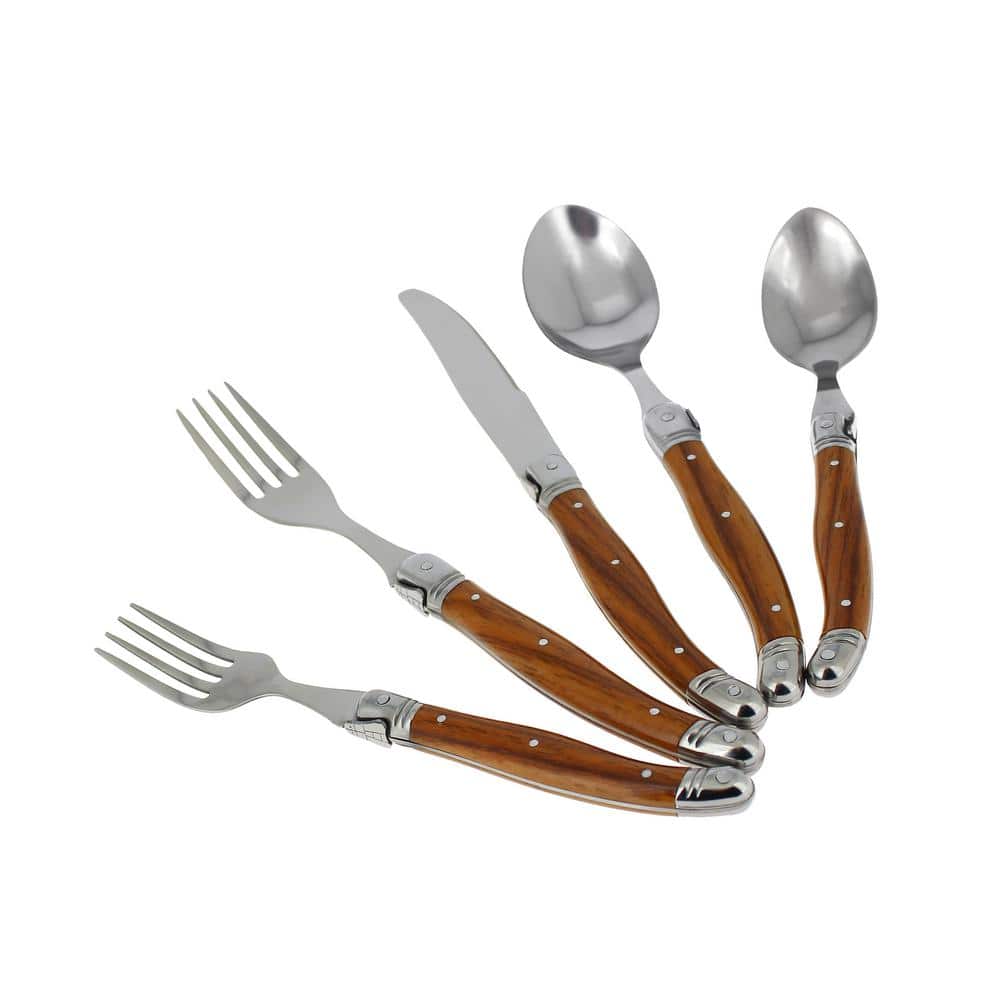 Industrial Brown Stainless Steel 20-Piece Dinner Fork Set