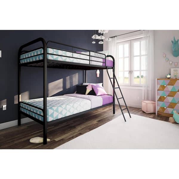 Elen Black Twin Metal Bunk Bed