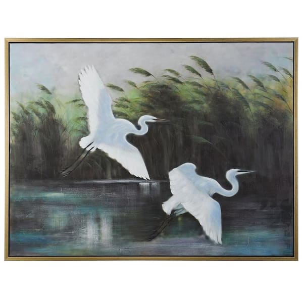 StyleCraft Airborne 1-Piece Framed Bird Animal Art Print 38 in. x 50 in.